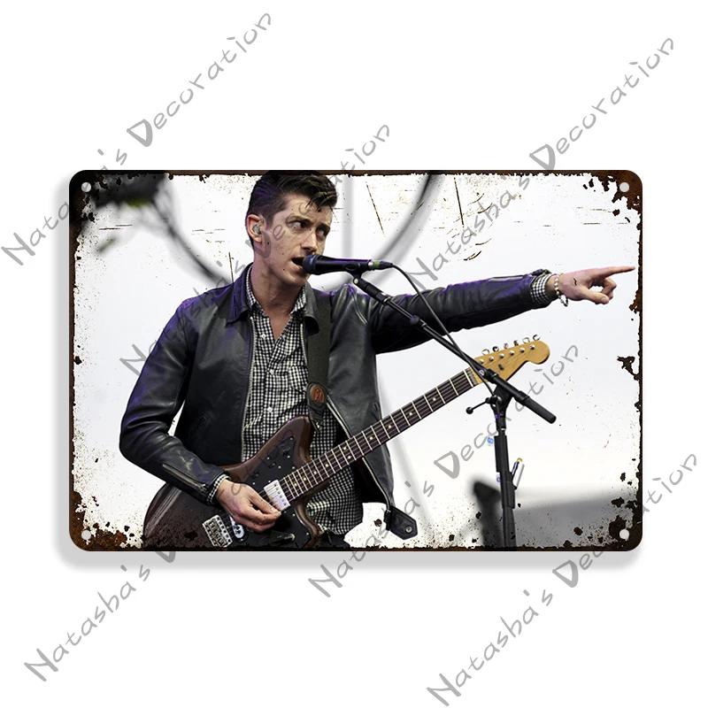 Indie Rock Sign Rock Band Wall Sign Arctic Monkeys Metal Signs Music Metal Sign Rusty Vintage Poster Home Club Pub Bar Decor
