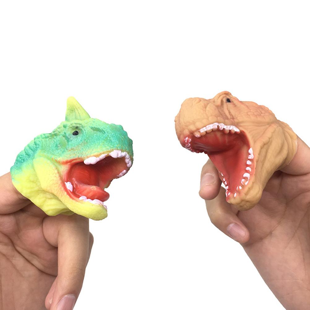 5 Stück/Set Cartoon Dinosaurier Hai Finger Spielzeug Weichgummi Lernspielzeug Rollenspiel Spielzeug Finger