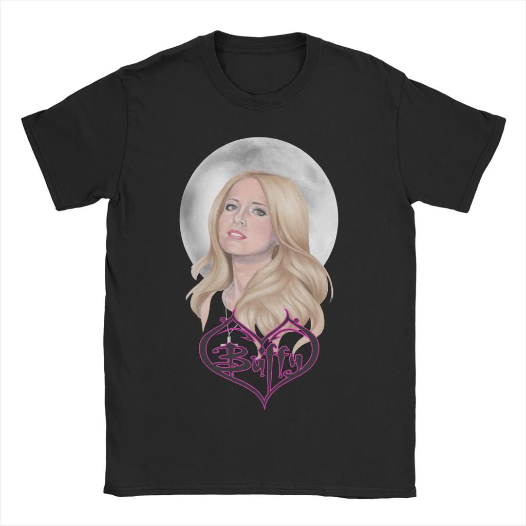 Buffy The Vampires Slayer Buffy The Vampire Slayer TShirts Unisex Women Sunnydale Slayers Cotton Tees Crewneck T Shirt Summer Tops