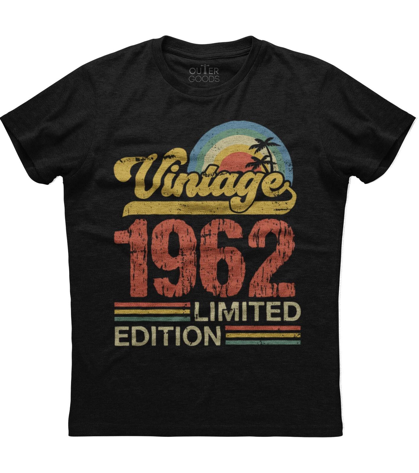 Birthday Gift Classic Old Vintage 1962 Limited Edition Rainbow Palm Tree T-shirt S