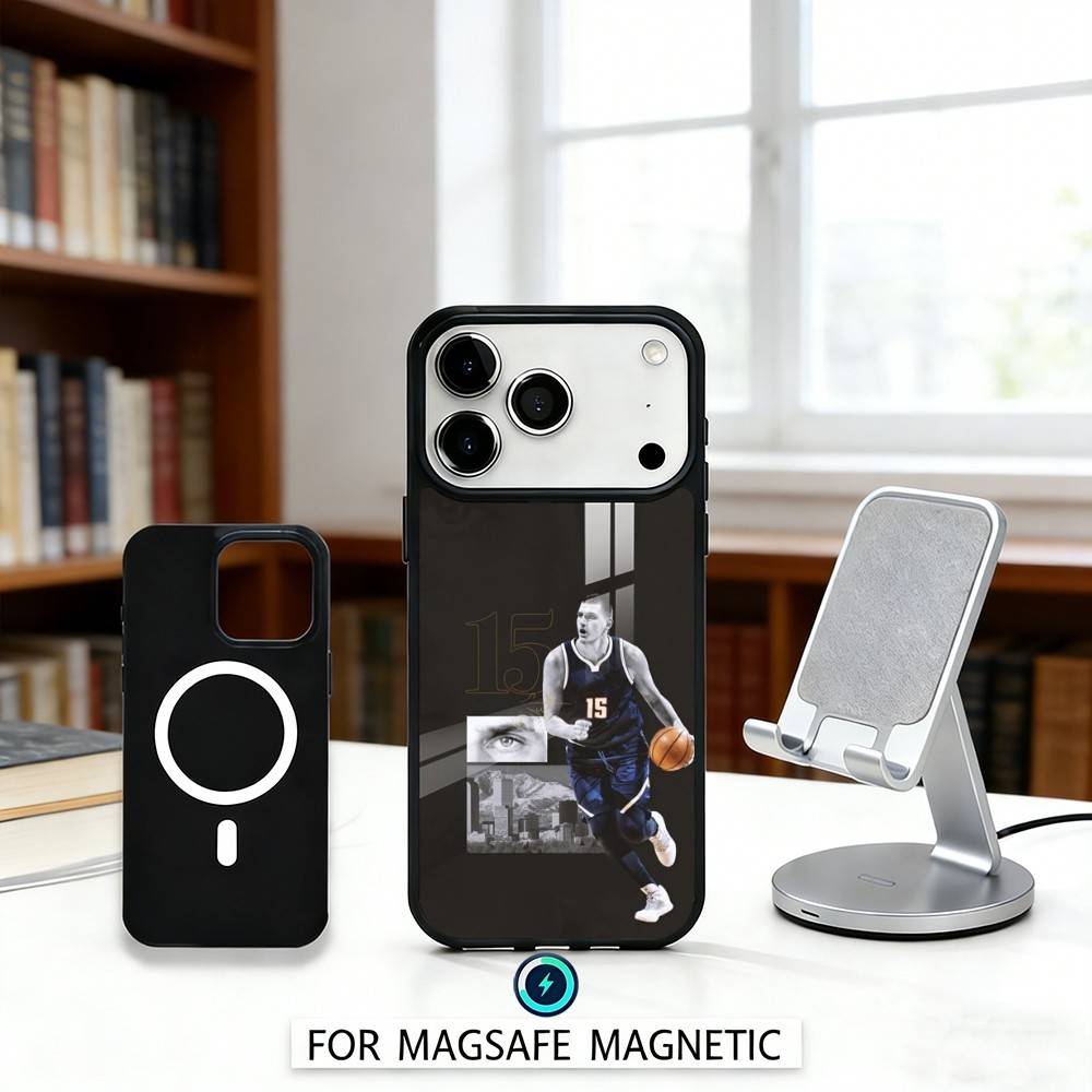 

BASKETBALL N-Nikola J-Jokic NJ Phone Case For iPhone 17,16,15,14,13,12,Pro,Max For Magsafe Magnetic Wireless Charging iPhone17Promax