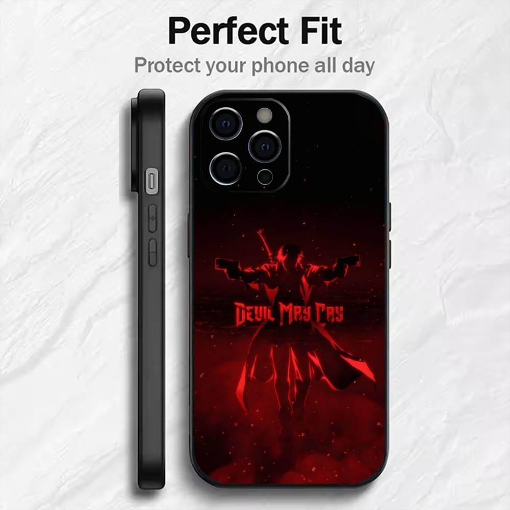 

Чехол для телефона D-Dante D-Devil-l May C-Cry для iPhone 17, 16, 15, 14, 13, 12 Plus, Max, Мягкий силиконовый, Черный iPhone12