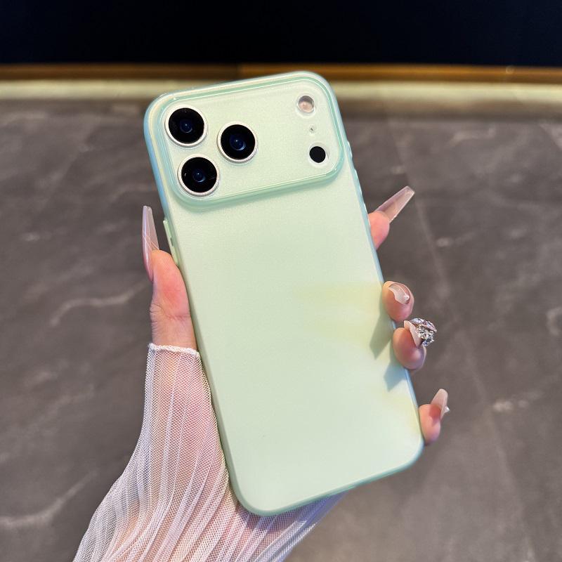 

Ультратонкий м який матовий прозорий чохол для iPhone 17 Air 16 15 14 13 12 11 Pro Max Силіконовий колір цукерки ТПУ Тонкий охолоджуючий чохол iPhone 15 Pro Max зелений