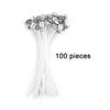 100 PCS Candle Wicks Smokeless Wax Pure Cotton Core Wax Core Holder 2.6-20cm DIY Candle Making Pre-Waxed Wicks Party Supplies