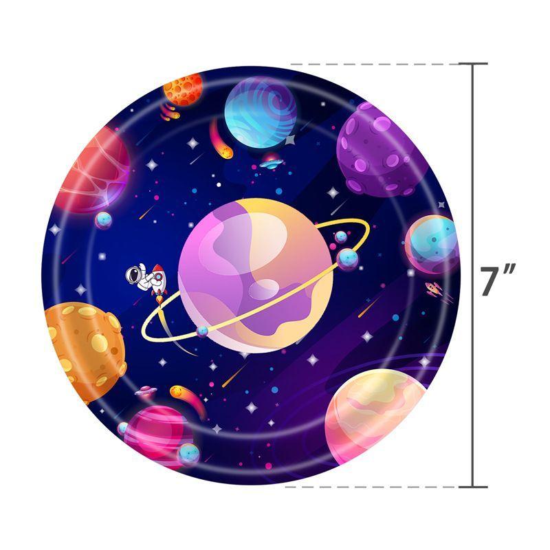 Space Planet Astronaut Theme Party Set, Paper Plates, Tablecloths, Tableware, Children's Birthday Party Scene Decoration Supplies