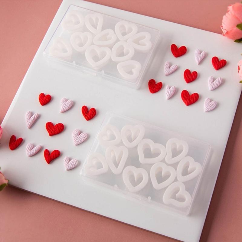Heart Modelling Clay Earring Mold Mini Heart Earring Jewelry Ornament