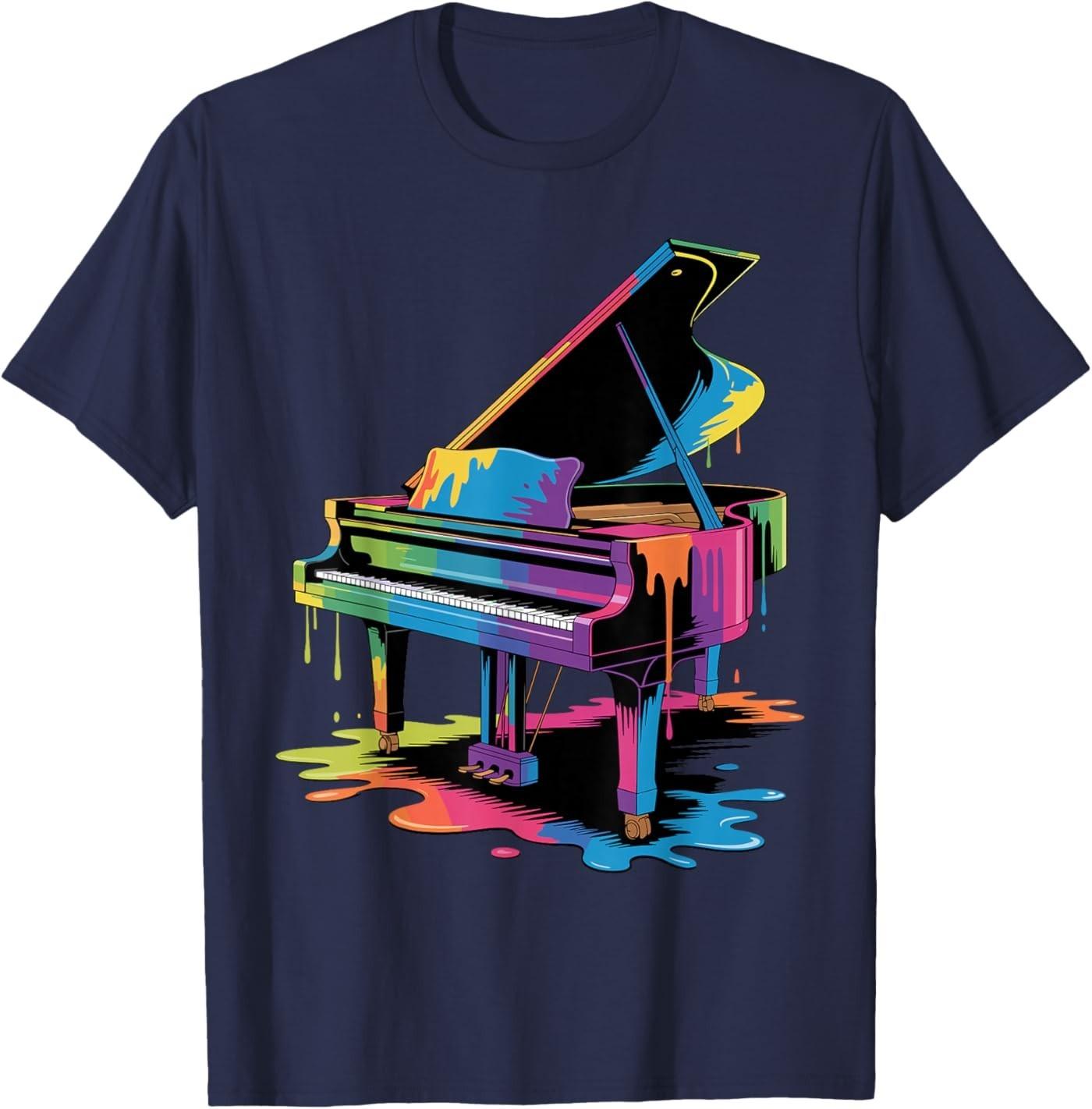 Funny Piano Design for Men Women Pianist Piano Player T-Shirt S разноцветный
