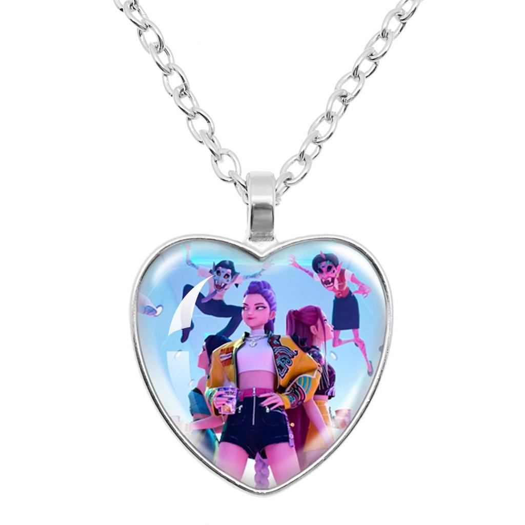 K-Pop Demon Hunters Kids Anime Cute Necklace Children Fashion Jewelry Accessories Girl Charms Pendant Cartoon Necklaces Gift 2025