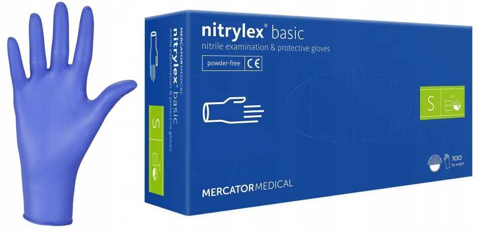 Nitrile Gloves 100 Pcs Nitrylex Basic Dark Blue 7