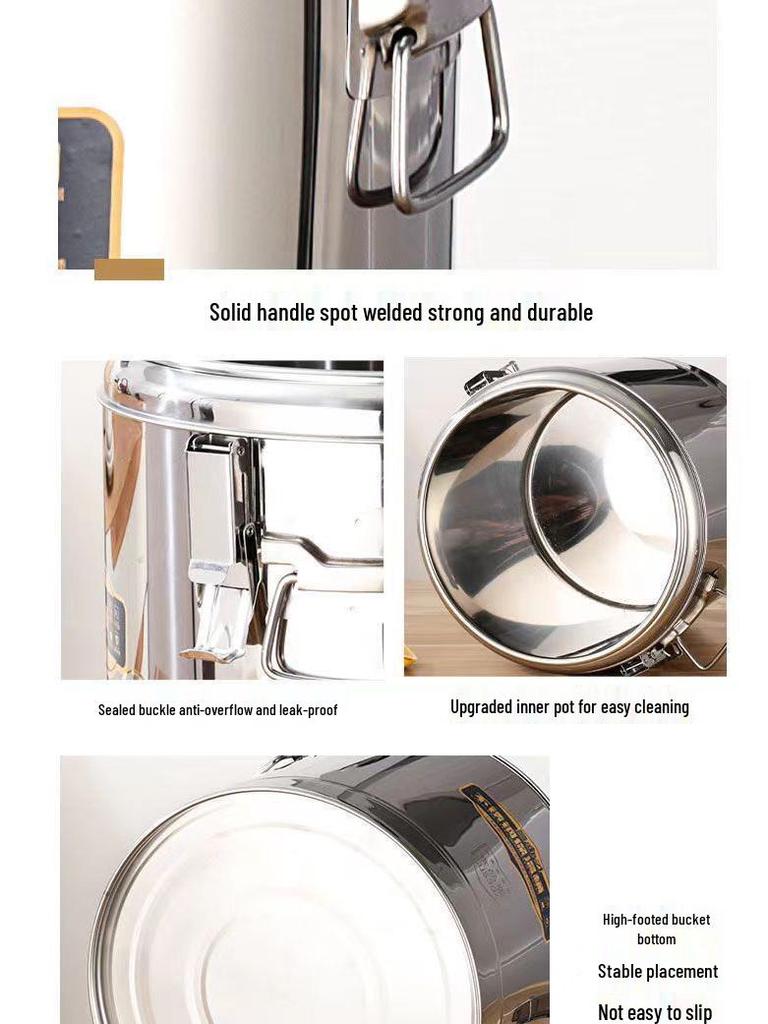 Extra-Dicker Isolierter Eimer mit Großer Kapazität für Reis, Sojamilch, Milchtee, Tofu und Suppe