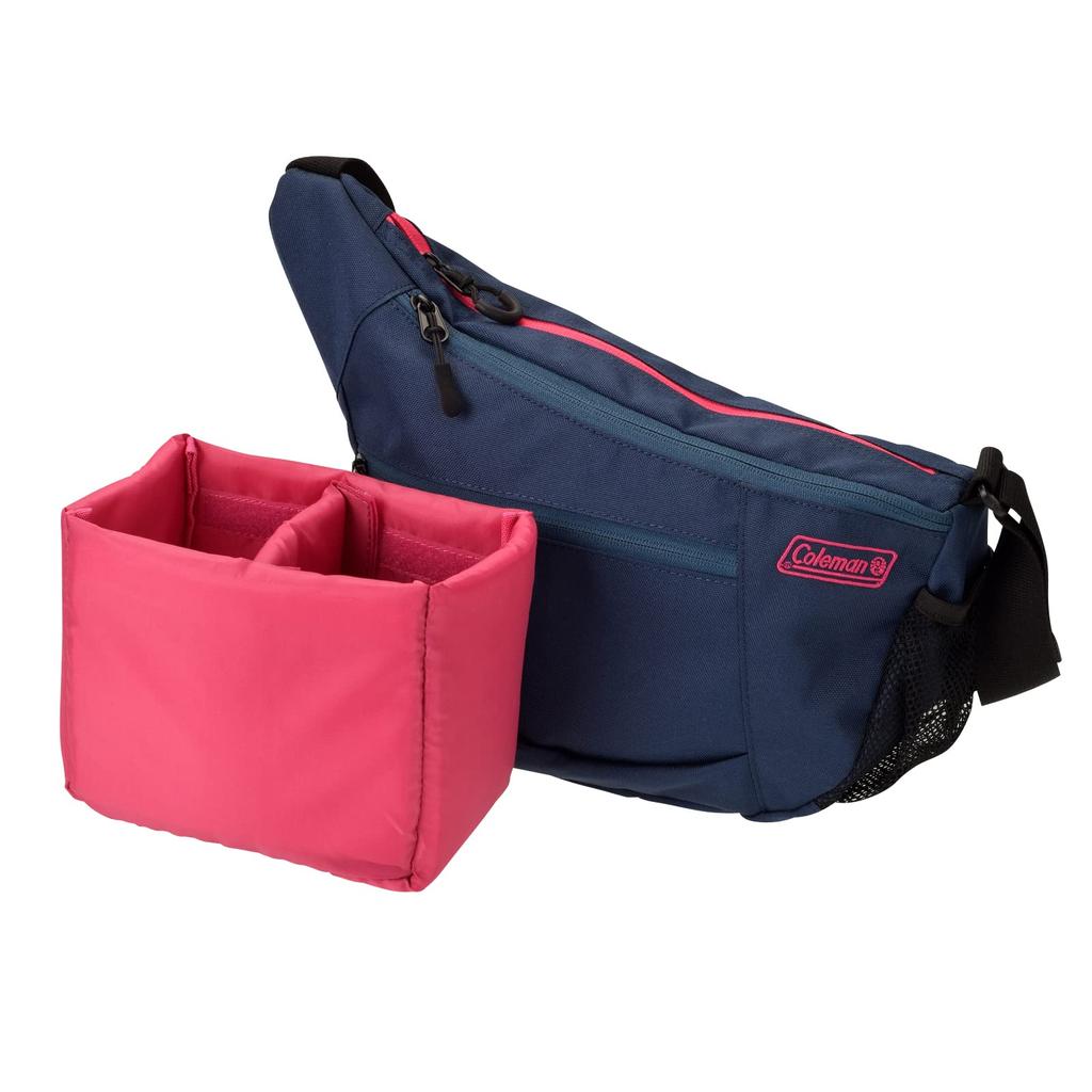 Etsumi Coleman Camera Shoulder Navy & Bag, 2L, CO-8701,