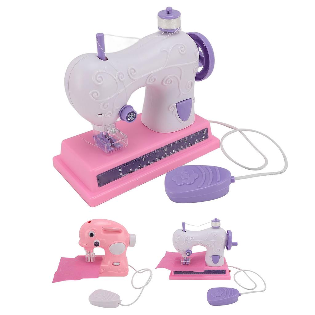 Children Sewing Machine Toy DIY Electric USB Rechargeable Sewing Machine Toy Set for Children