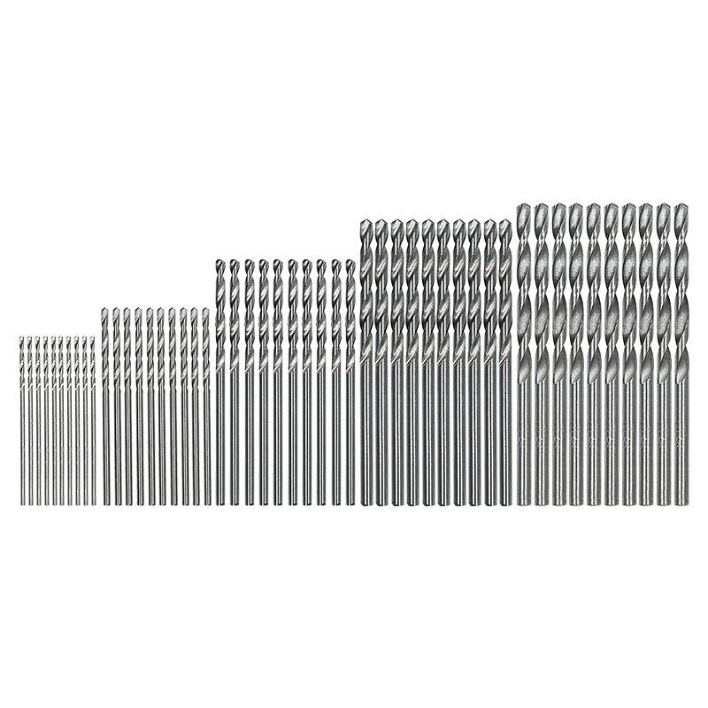 Xiaomi High Speed Steel 50pc Natural Color Small Twist Drill 1-3mm White Straight Shank Drill Bit Electric Drill DIY Woodwork Tool Set