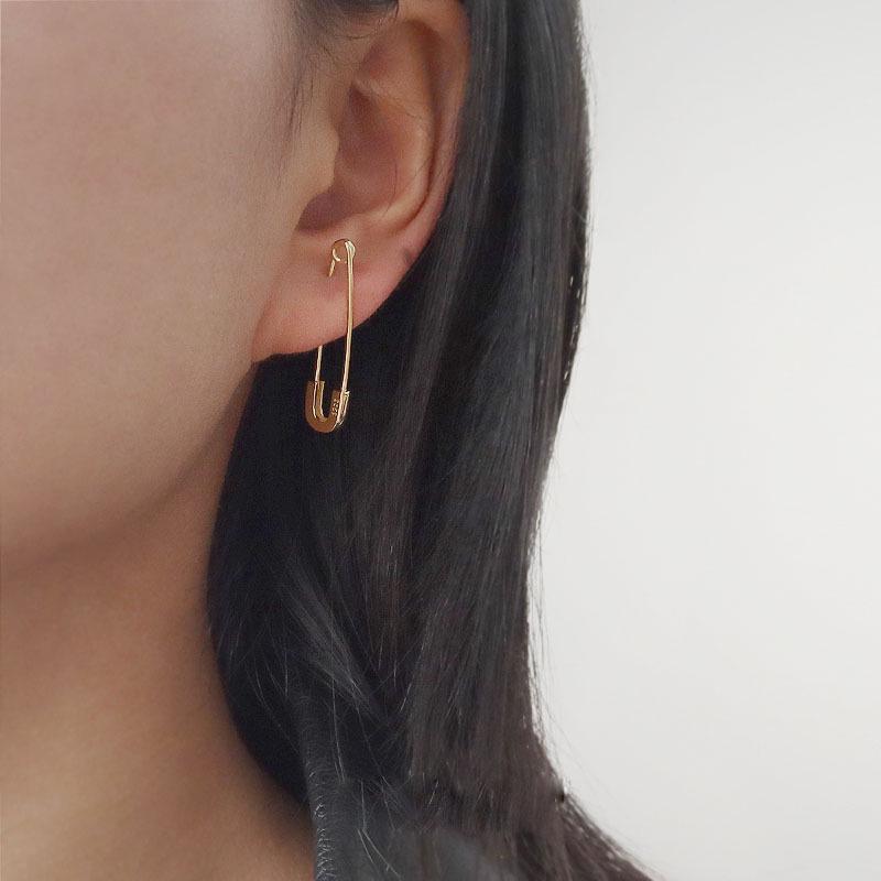 S925 Silver Disco Earrings for Women - Trendy Cold Style Black Studs