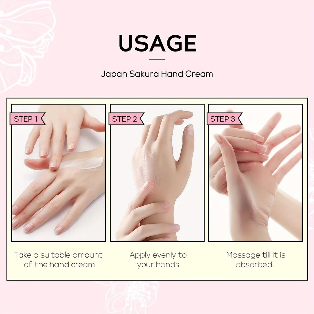 Cherry Blossom Hand Cream- Long Lasting Moisturizing, Easy to Absorb, Suitable for Autumn and Winter Skincare, Skincare Products.