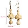 Elegant Wood And Alloy Florals Earrings Handmade Dangling Earrings For Daily Wear Or Special Occasions