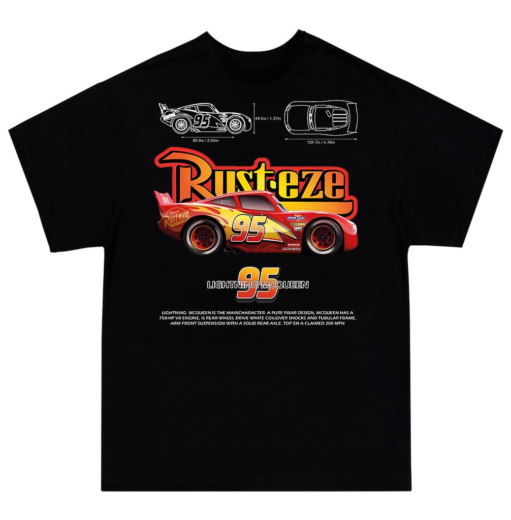 Fun Lightning Mcqueen and Sally Cars TShirt Unisex Women Love Gift for Couple Boys Girls Cotton Fans Gift Tops Clothing