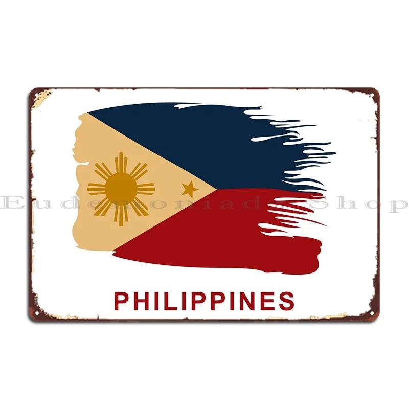 

Flag Philippines Poster Metal Sign Personalized Garage Garage Customize Cinema Tin Sign Poster 20x30cm（7.8x11.8inch）