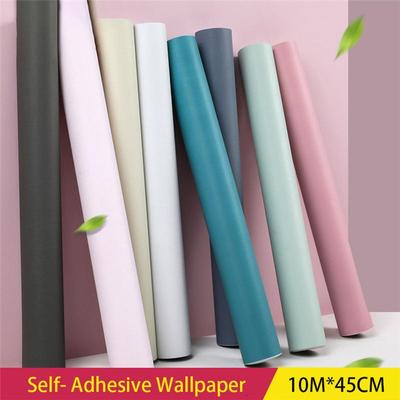 10M Macaron Pure Color Hrubý PVC fólia do obývačky DIY Samolepiaca tapeta na stenu Vodotesná nálepka na stenu Dekoratívne