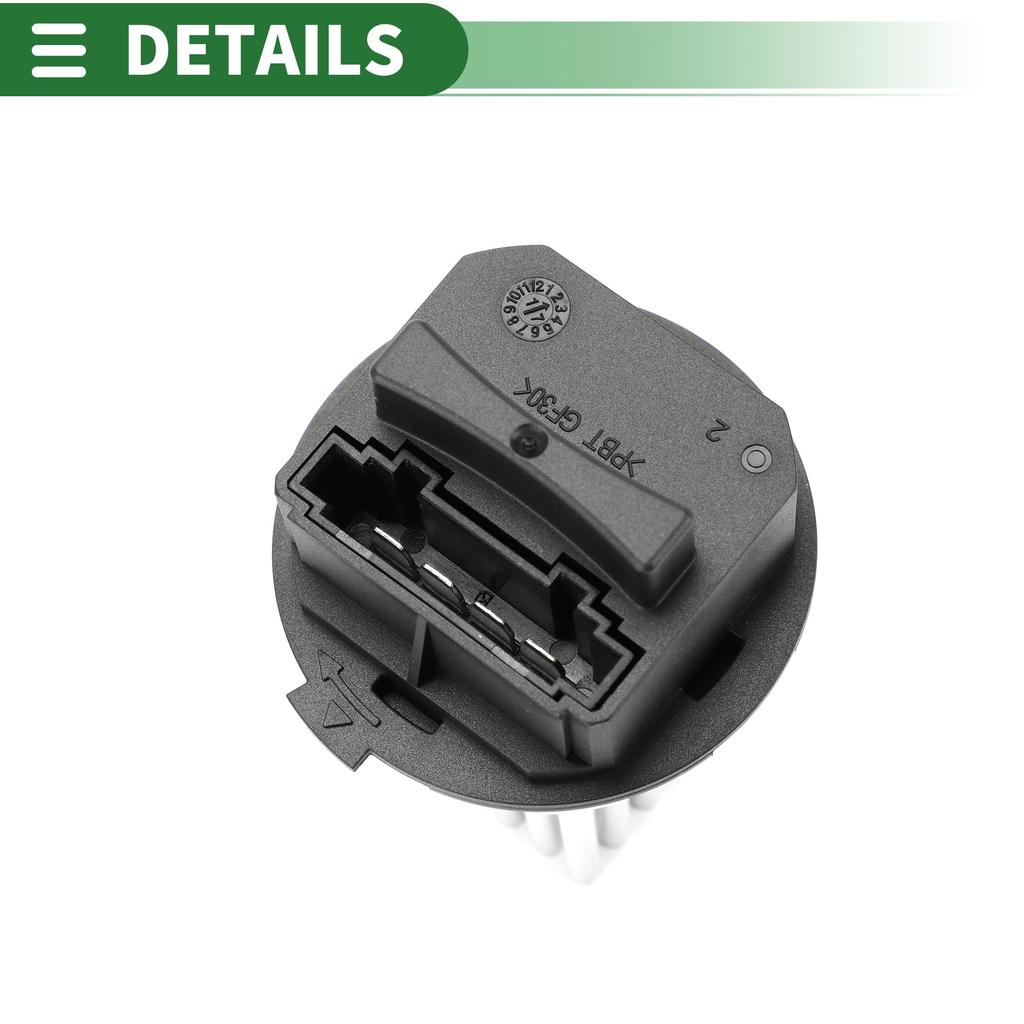 Motoforti HVAC Blower Motor Resistor/Heater Blower Resistor for Land Rover LR2 L4 2.0L 2013-2015, Metal and Plastic, Part Number LR002685, Black.