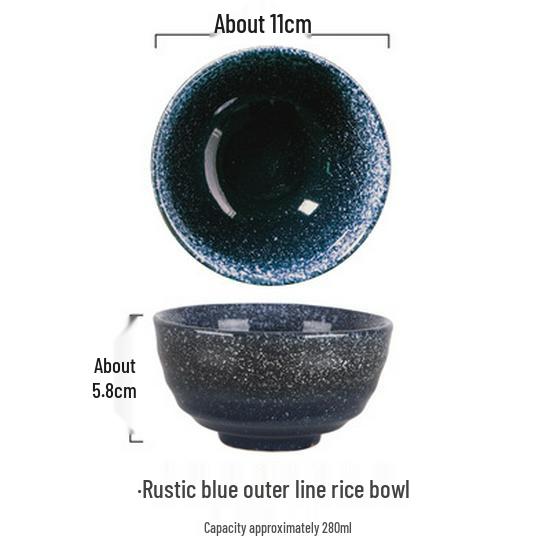 4.5" Ceramic Japanese Noodle Bowl – Large Porcelain Tableware for Soup & More