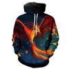 Fashion Fire Phoenix Bird Hoodies Flaming Phenix 3D Print Man Women new Hoodie Streetwear Pullovers Hooded Sweatshirts Clothing