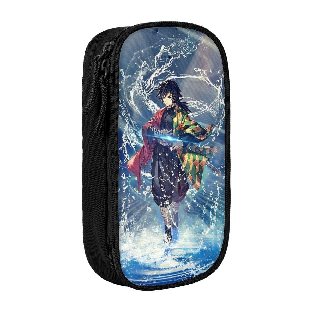 Water Hashira Giyu Tomioka Etuis Anime Demon Slayer Pennenhouder Student Grote Opbergruimte Studenten Schoolcadeau Etuis (as the picture,One Size)