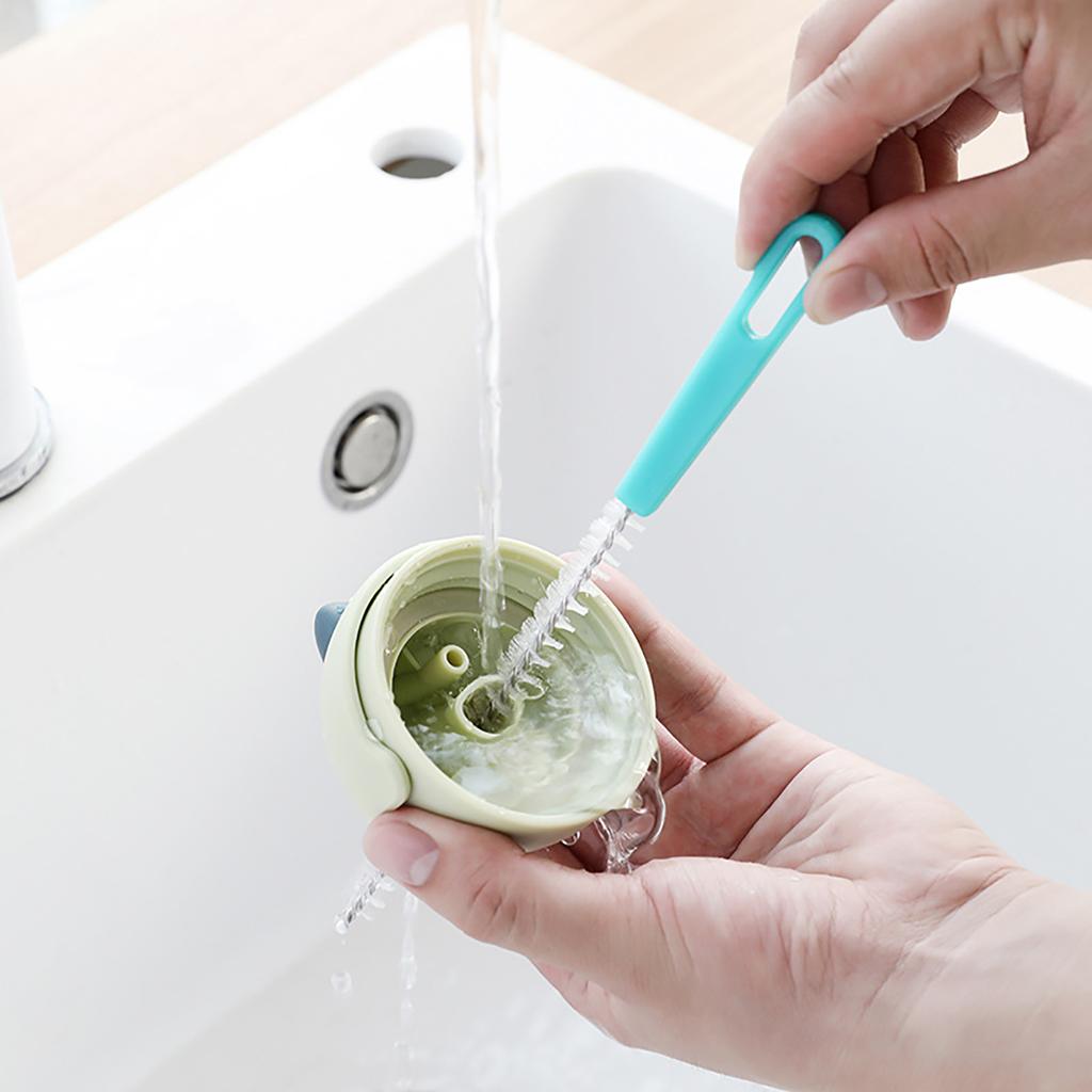 Sewer Drain Brush Soft Bristles Versatile Portable Mini Straw Cleaning Brush for Pipe Bottle