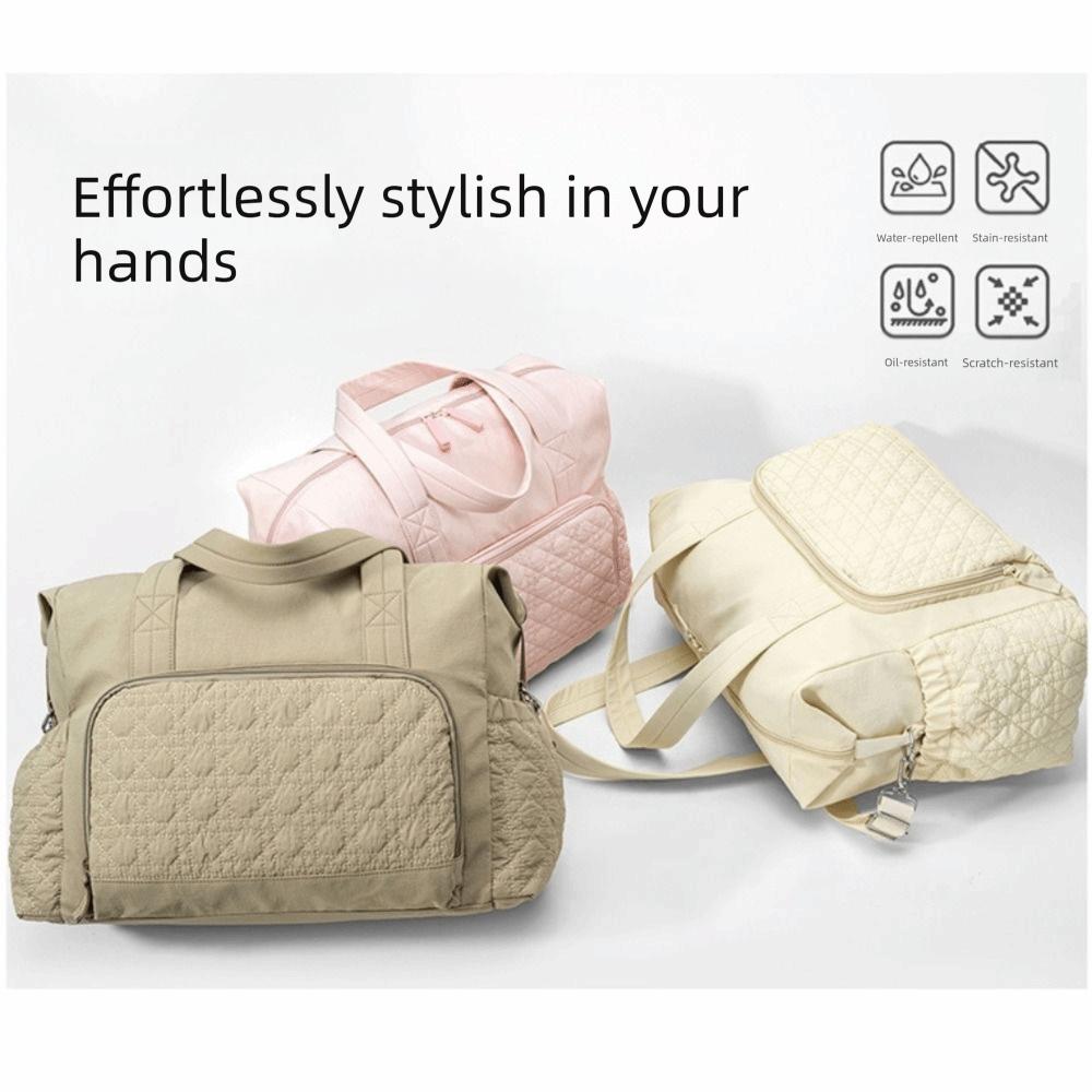 Large Capacity Mommy Bag Solid Color Nappy Bag Personalized Shoulder Bag  Women