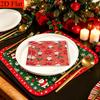 20 Servilletas Desechables con Estampado de Patrón de Papá Noel para Bodas, Fiestas y Uso Diario para Decoración de Mesa de Acción de Gracias, Otoño y Navidad
