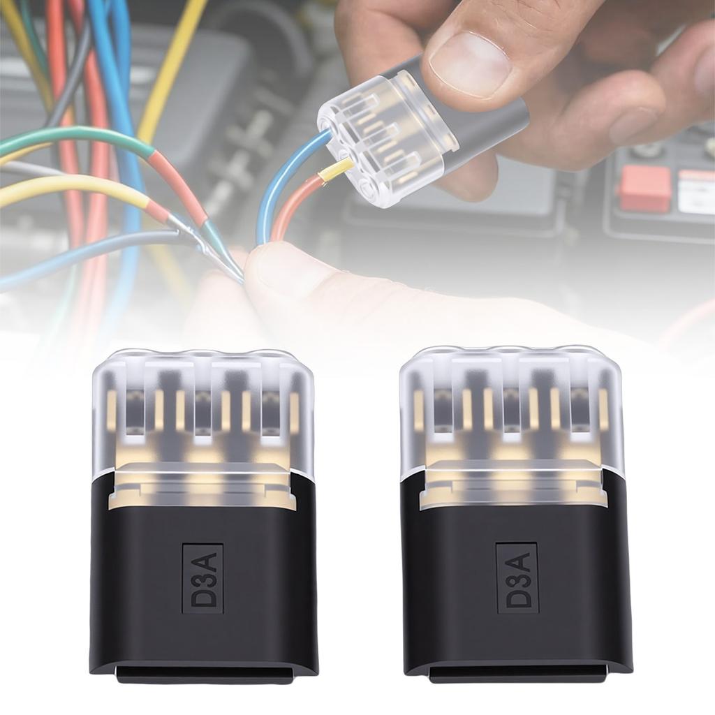 30Pcs Wire Plug in Connector 3 Pin with Locking Buckle No Stripping Quick Splice Clips for 18-16AWG LED Strip Light Electrical Cable 3mm Hole Dia