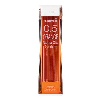 Mitsubishi Pencil Löschbare Farb-Nano-Diamant-Mine, Farbe, 0,5 mm, Orange, 10er-Set, U05202NDC.4
