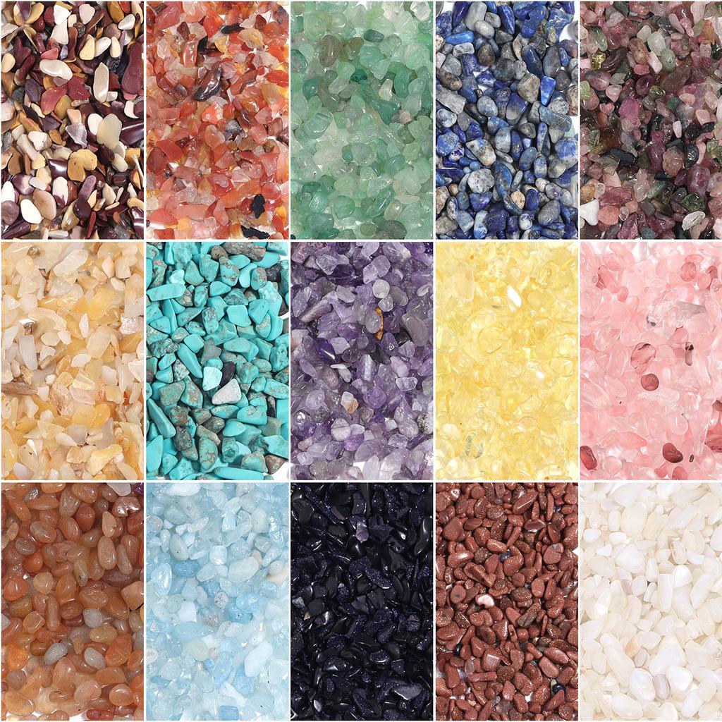100g Natural Gravel Stone Beads 3x5mm Irregular No Hole Chips Gemstone Loose Beads For DIY Aquarium Decor Jewelry Accessories