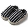 Fashion home cotton slippers women's autumn and winter new non-slip velvet warm colored striped cotton slippers