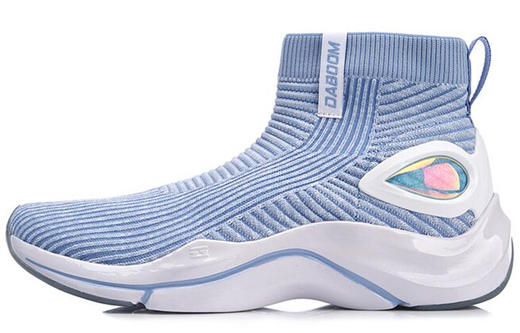 Li Ning Explosive Point Casual Shoes Women s High Top Blue/White AGLN142-1 34