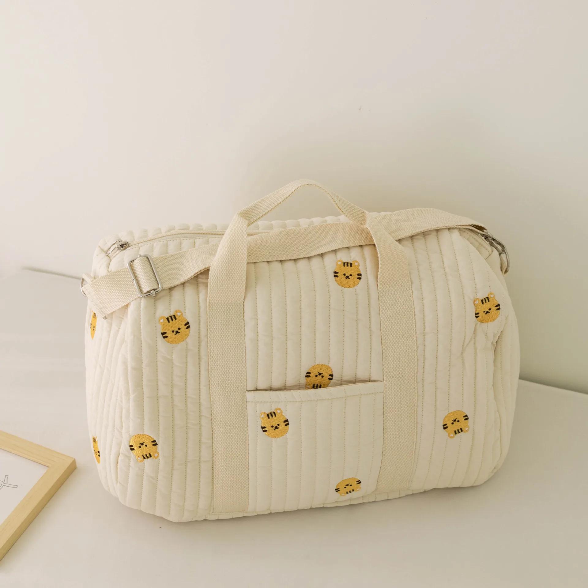 

Имя Индивидуальная сумка для мамы, сумка для мамы и малыша Little Bear, вместительная сумка для хранения вещей, вышитая ручная сумка через плечо тигровый