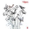 New 10/30pcs 3D Black White Faux Butterfly Garden Stake Flower Vase Decoration Outdoor Garden Patio Decoration Party Decoration
