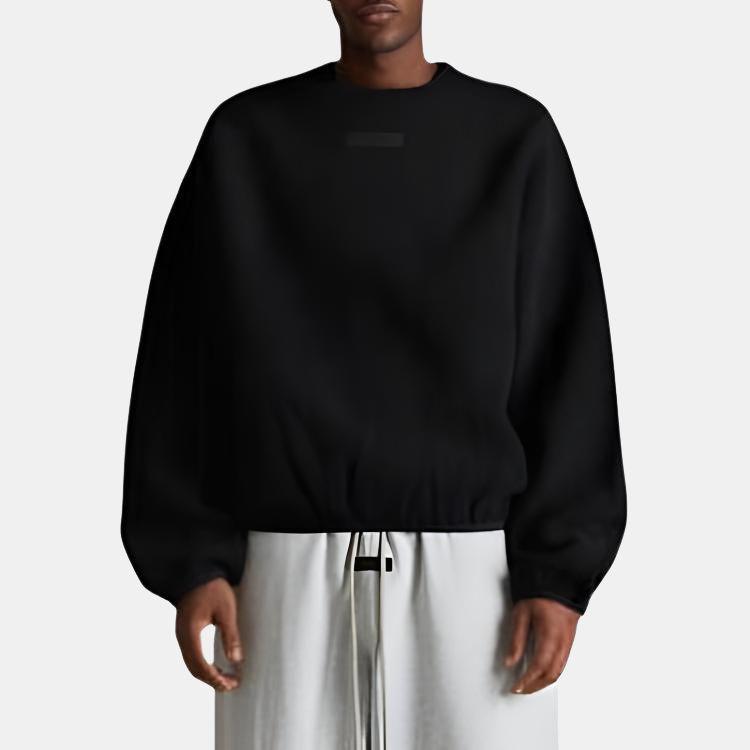 Fear of God Essentials Crewneck Sweater Jet Black Men Tops 192SP244704F