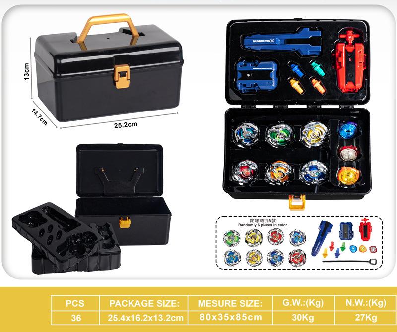 

Игрушка Взрывной Гироскоп Взрывной Гироскоп Набор для Атаки с Ящиком для Инструментов Двусторонний Запускатель Боевая Арена Дети