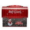 Christmas Piggy Bank HD Color Printing Exquisite Patterns Storage Candy Box with Iron Buckle Handle