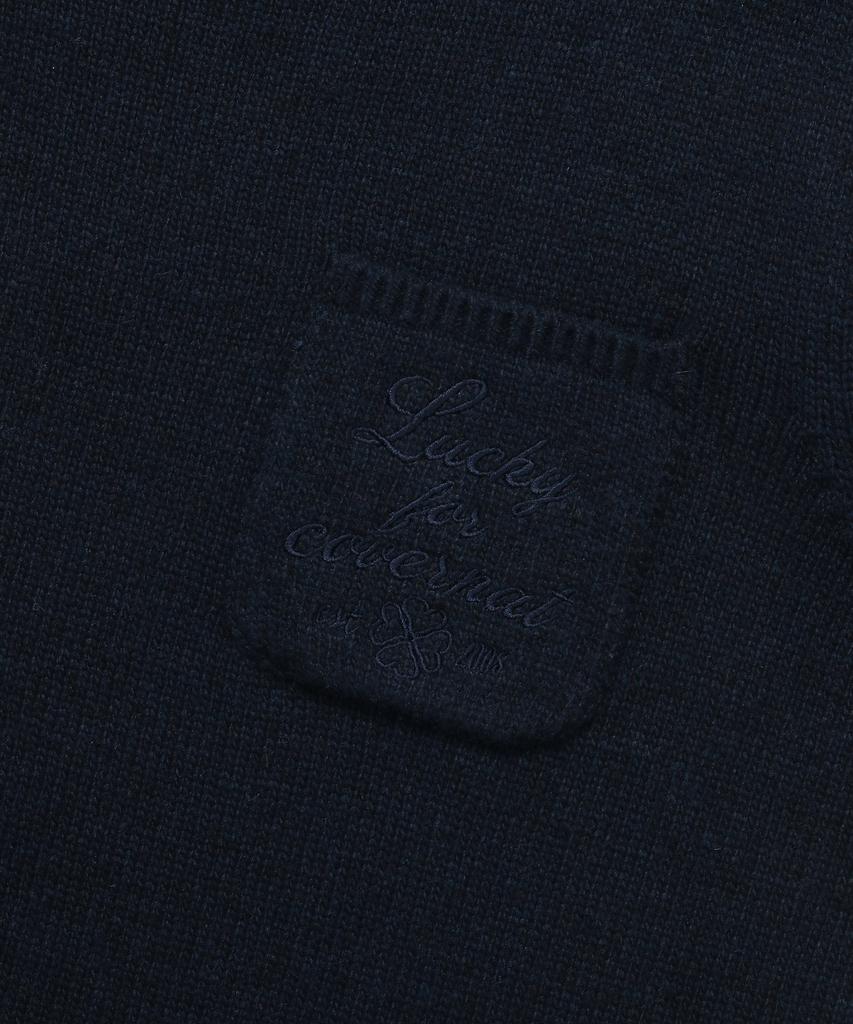 Covernat Woman Arm Warmer Short Sleeve Knit Dress Navy