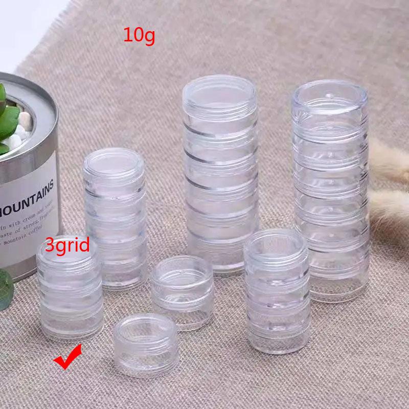 Multi-Layer Plastic Boxes Travel Cream Sorting Packing Transparent Split Bottles Portable Ring Storage Case Mini Finishing Organ