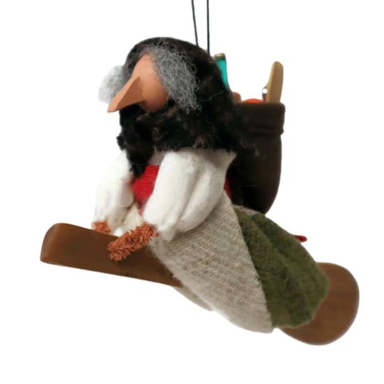 Kitchen Witch Decoration Spoon Doll Handmade Folk Art Good Luck Talisman Figure Wall Door Stove Decor