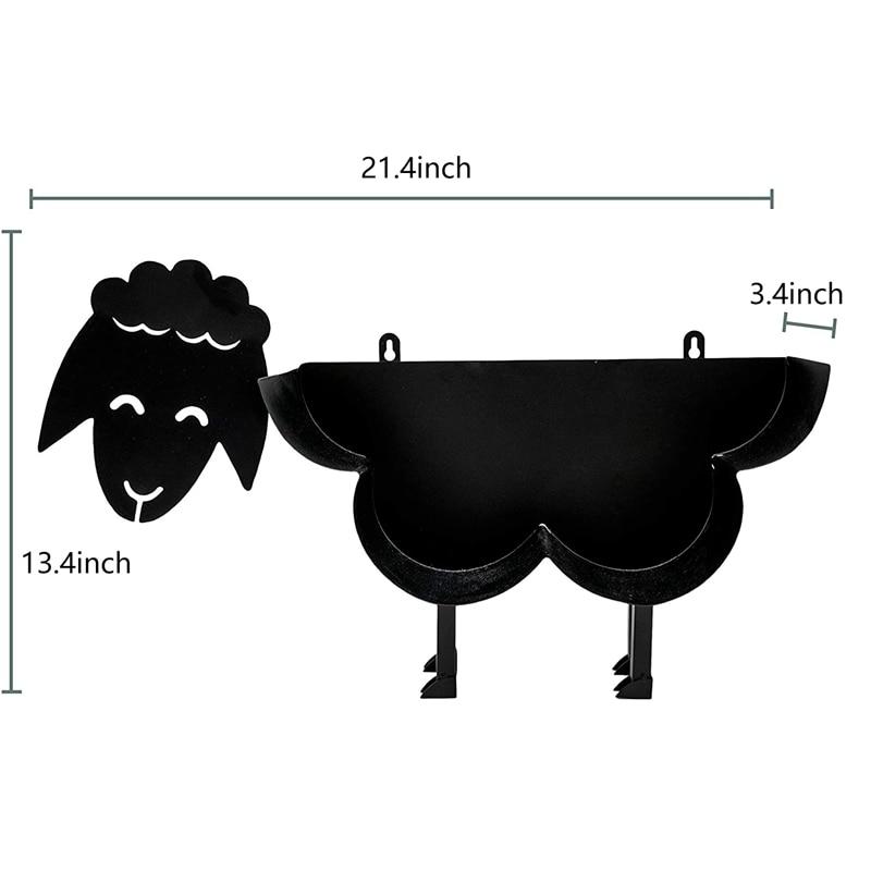 Cute Black Sheep Black Toilet Paper Handle, Novelty Toilet Paper Handle | Paper Handle (Black)