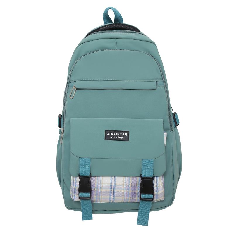 Student Backpack Couple Backpack Campus Plaid School Bag
