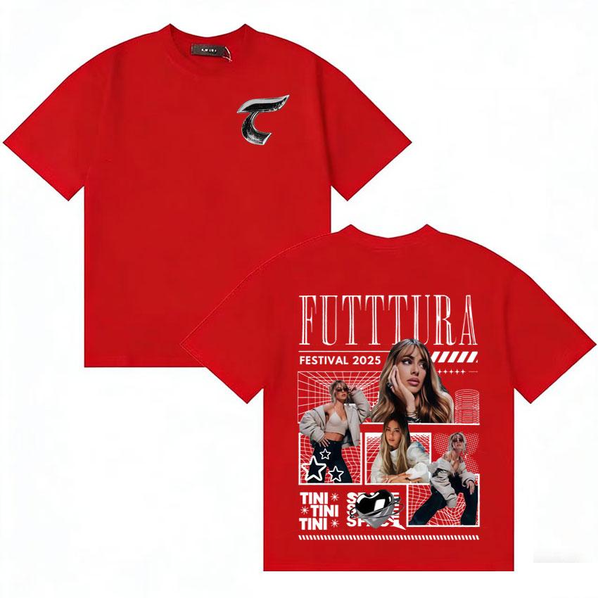 

Singer TINI STOESSEL Futtura New Album Graphic Cozy Tshirts Unisex Women Casual Harajuku Short Sleeve Retro Cotton Tees Streetwear S