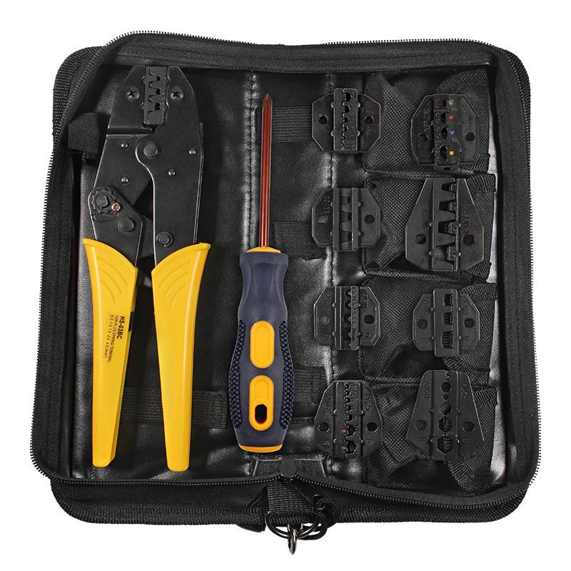 1116 New Style HS-11BC Mini Multi-Die Crimping Plier Set Oxford Bag Included Portable Cable Press Tool