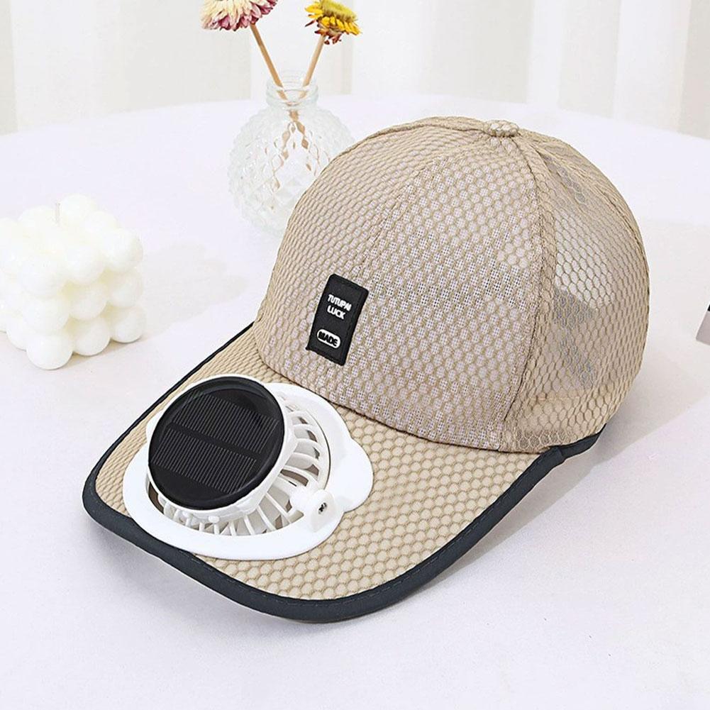 Solar Fan Baseball Cap | USB Rechargeable 600mAh | Breathable Mesh | Adjustable Sun Hat for Outdoor Summer Use