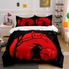 Samurai Sunset Art Decor Bedding Set with 1 Duvet Cover 2 Pillowcases Single Double King Queen, Gift