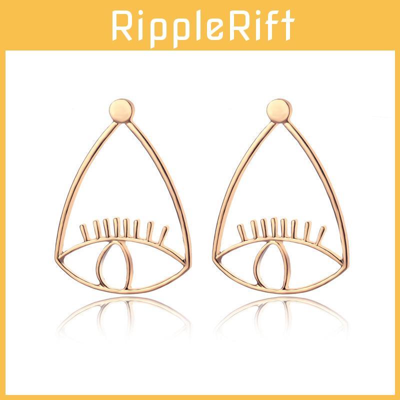 Геометрический глаз Новые серьги Минималистичные ювелирные изделия из сплава для модных женщин